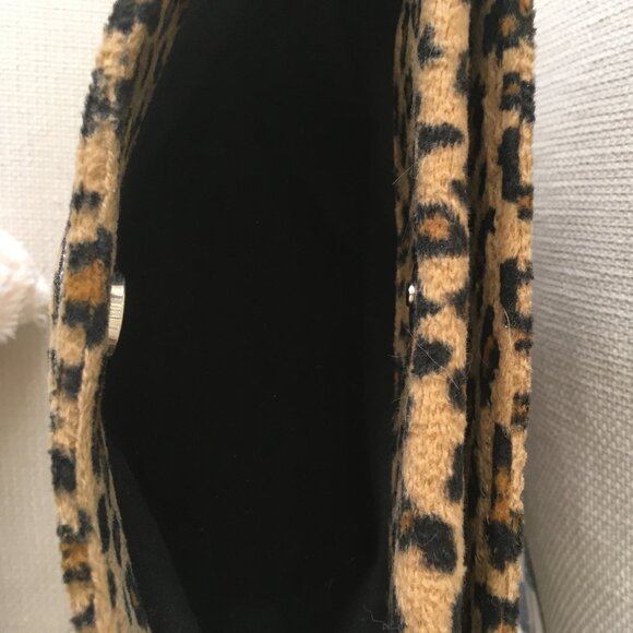 Snazzy Kate Spade Furred Leopard Vintage Shopper Shoulder Bag EUC - Picture 4 of 7